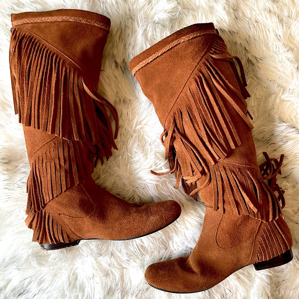 🍂Moccasin Fringe Tall Boots🍂